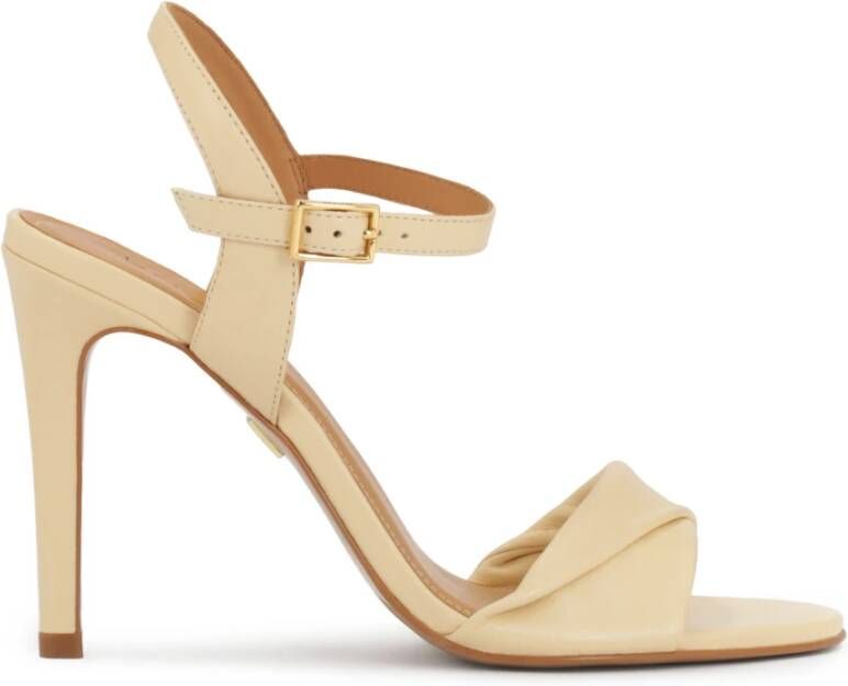 Kazar Sandalen met hak in roomkleur