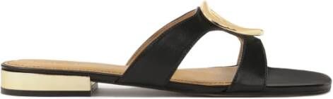 Kazar Slippers met gouden hak en grote versiering