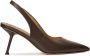 Kazar Studio Bruine stiletto pumps met een open hiel - Thumbnail 1