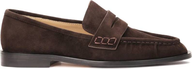 Kazar Studio Bruine suède loafers