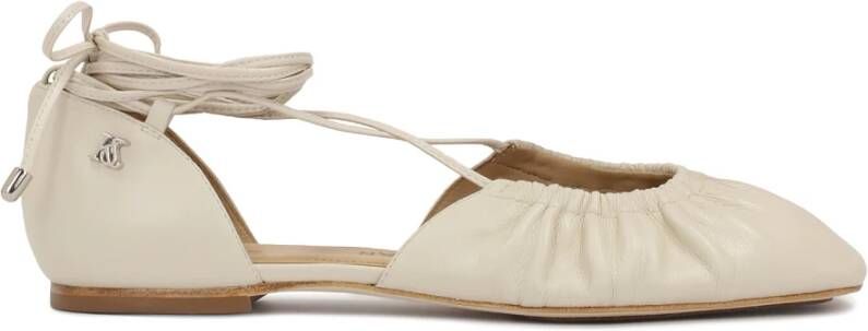 Kazar Studio Crème ballerina's met uitgesneden bovendeel