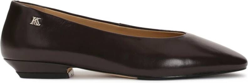 Kazar Studio Donkerbruine pumps met licht afgeronde neus