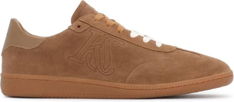 Kazar Studio Heren suède sneakers in een tint van chocoladebruin