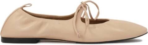 Kazar Studio Instap ballerina's met veters op een leren zool