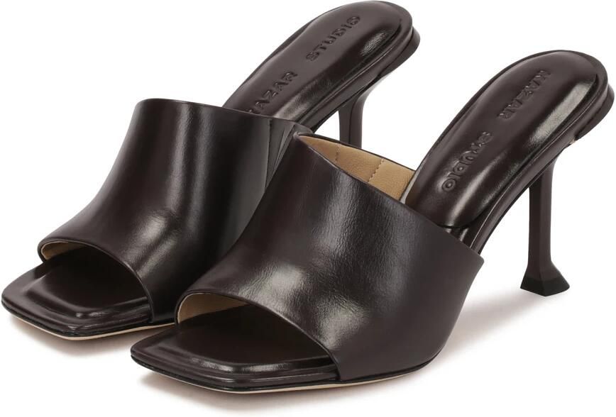 Kazar Studio Donkerbruine flip-flops met een cuphak - Foto 4