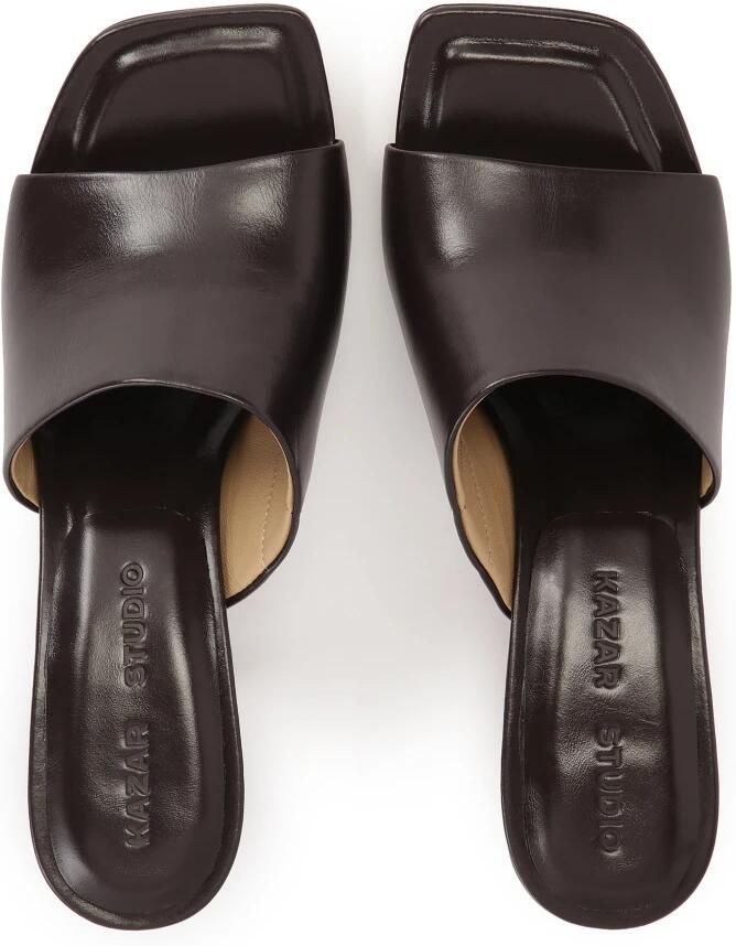 Kazar Studio Donkerbruine flip-flops met een cuphak - Foto 3