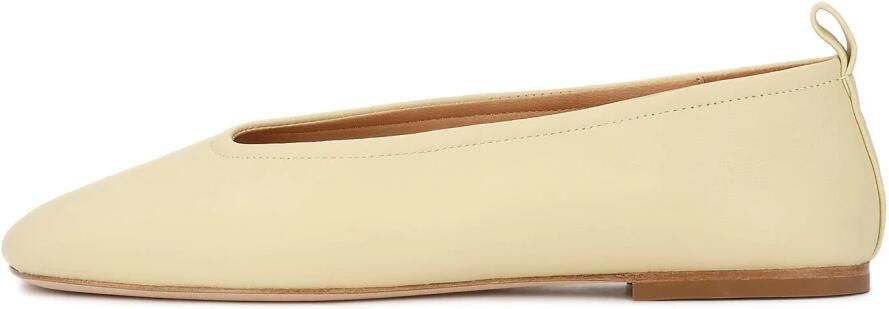 Kazar Studio Gele leren ballerina's met asymmetrisch bovenwerk - Foto 2