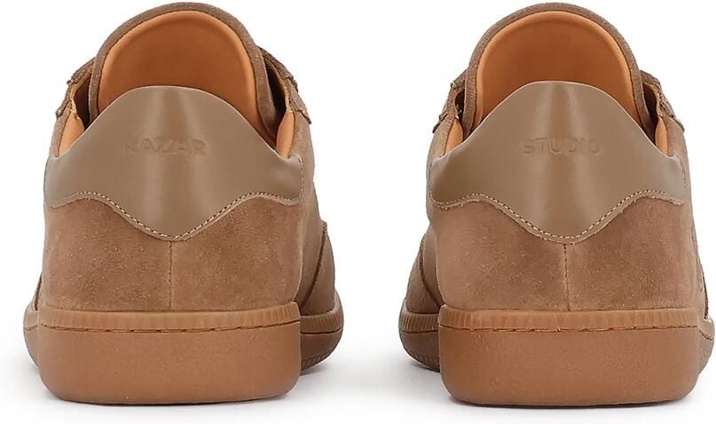 Kazar Studio Heren suède sneakers in een tint van chocoladebruin