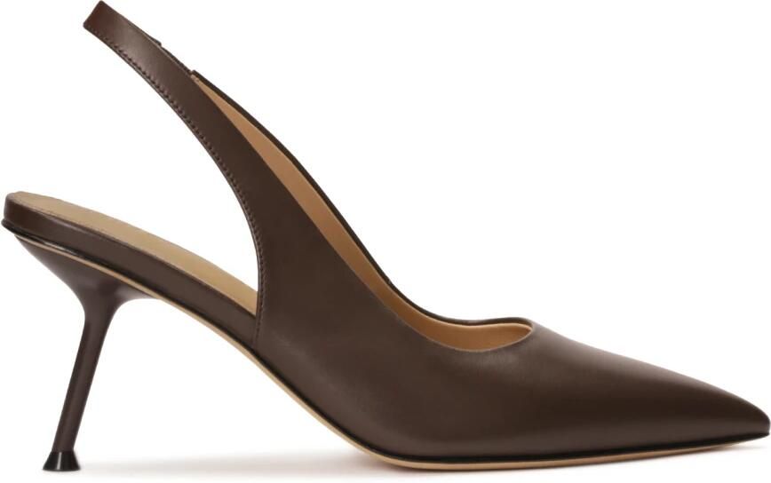 Kazar Studio Bruine stiletto pumps met een open hiel