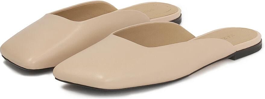 Kazar Studio Leren flip-flops op een platte zool met een vierkante voorkant - Foto 4