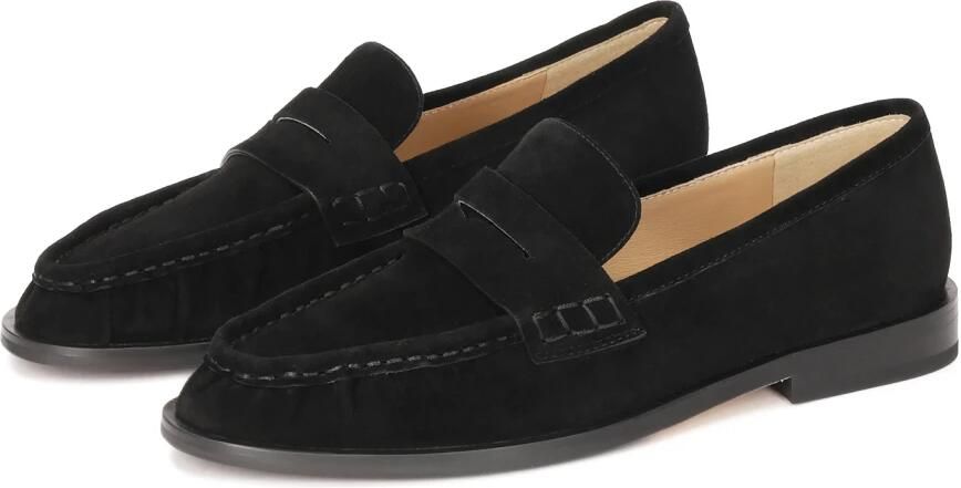 Kazar Studio Suede zwarte loafers