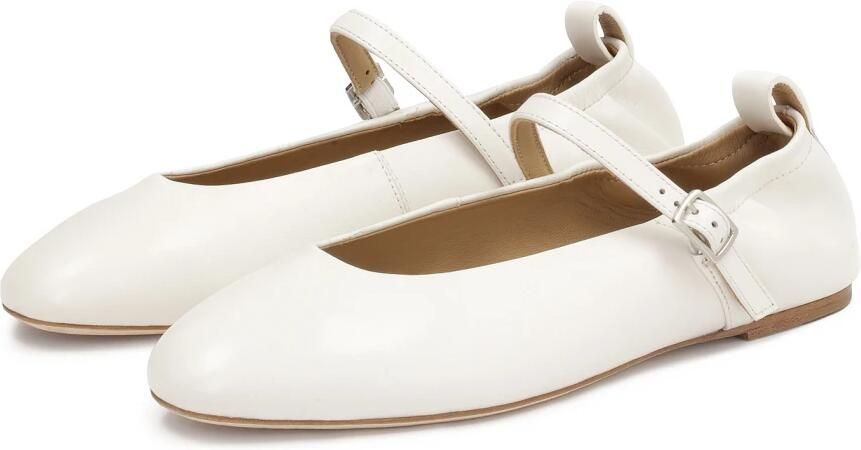 Kazar Witte Leren Ballerina's met Bandje White Dames - Foto 5