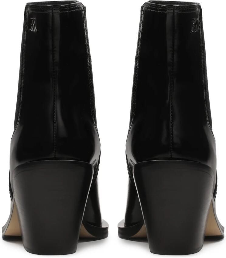 Kazar Zwarte cowboy laarzen met shearling hakken Black Dames