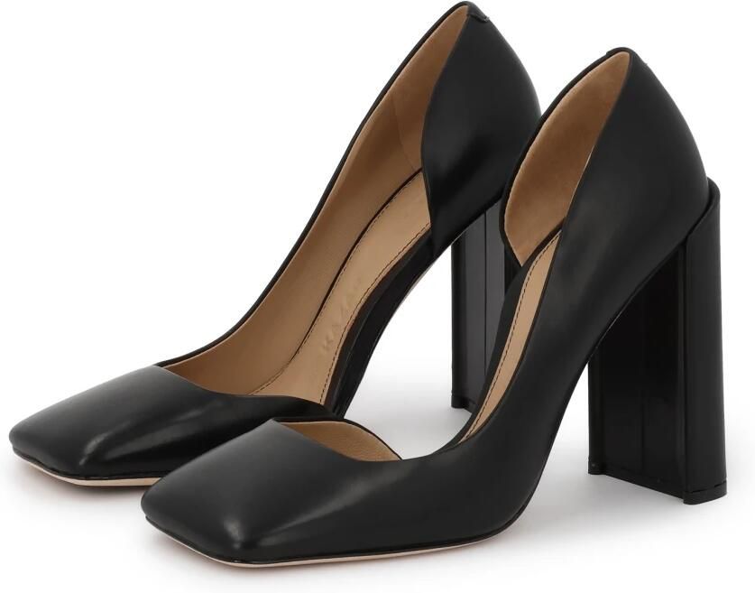 Kazar Studio Zwarte leren pumps op een geometrische paal
