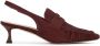 Kazar Studio Maroon slingback pumps met borstels - Thumbnail 1