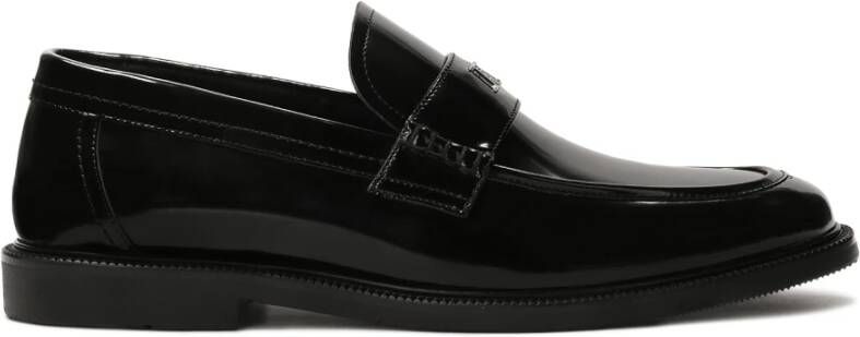 Kazar Studio Monogram loafers van zwart leer