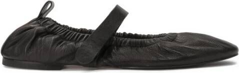 Kazar Studio Zwarte ballerina's met elastische band en middenvoetband