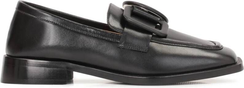 Kazar Zwarte instap platte schoenen op een platte zool Black Dames