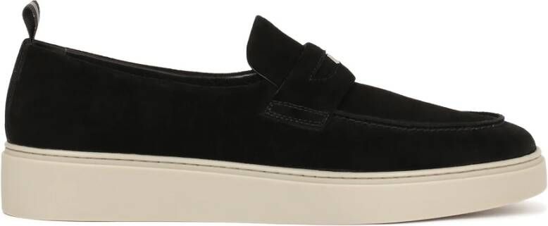 Kazar Studio Zwarte instap sneakers met zilveren logo