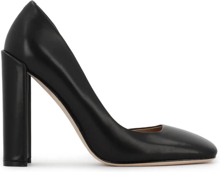 Kazar Studio Zwarte leren pumps op een geometrische paal