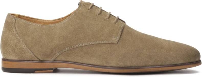 Kazar Suède derby halfschoenen in taupe kleur