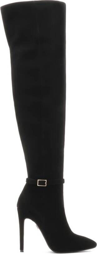 Kazar Suède overknee laarzen op een hoge stilettohak