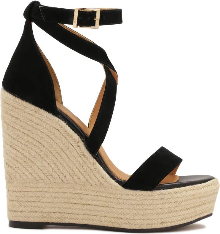 Kazar Suède sandalen op anker met jute koord