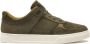Kazar Suede sneakers in khaki kleur op witte zool Green Heren - Thumbnail 1