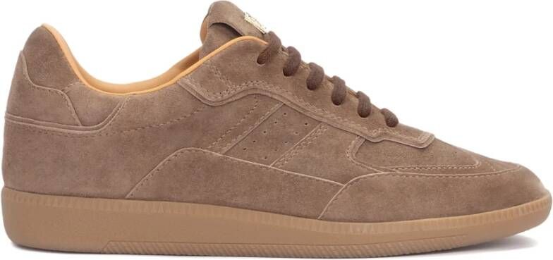 Kazar Suède sneakers met stiksels en perforaties