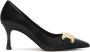 Kazar Tijdloze pumps met gouden decoratie op de neus Black Dames - Thumbnail 1