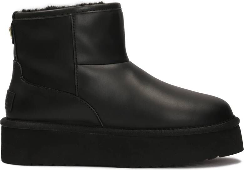 Kazar Wol Geïsoleerde Lederen Sneeuwlaarzen Black Dames