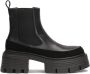 Kazar Zwarte chelsea boots op een verhoogde zool met reliëf Black Dames - Thumbnail 2