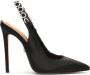 Kazar Zwarte elegante pumps met open hiel en sieraden decoraties Black Dames - Thumbnail 2