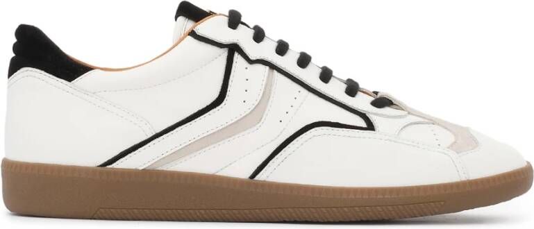 Kazar Zwarte en witte leren sneakers met suède inzetpatroon - Foto 2