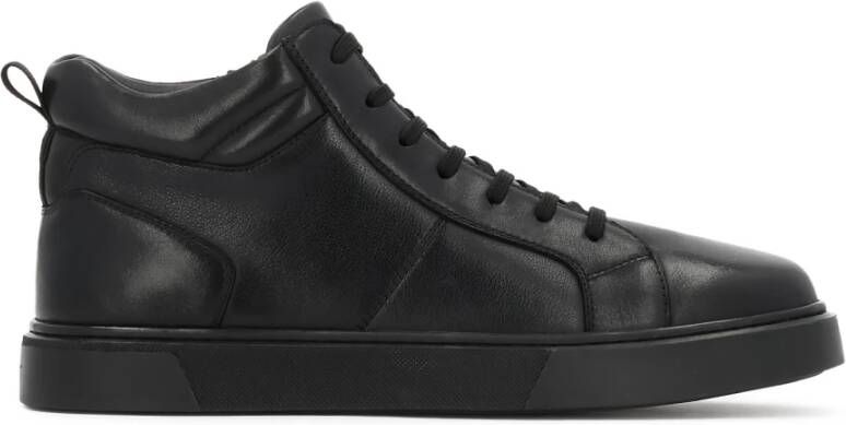 Kazar Zwarte enkelsneakers van natuurlijk leer