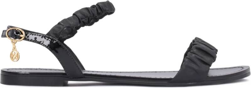 Kazar Dames sandalen met zwarte band met ruches