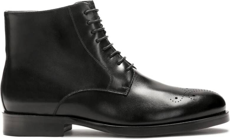 Kazar Zwarte gladleren laarzen met openwerksieraden - Foto 2