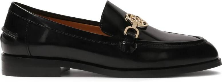 Kazar Zwarte instap halfschoenen met metalen versiering