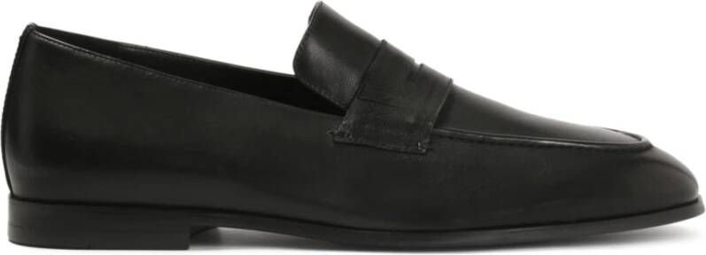 Kazar Zwarte klassieke leren loafers