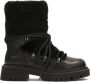 Kazar Zwarte laarzen met bont bovenkant Black Dames - Thumbnail 2