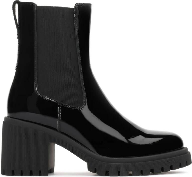 Kazar Zwarte lakleren laarzen met kreukeleffect - Foto 2