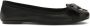 Kazar Zwarte leren ballerina's met een grote strik Black Dames - Thumbnail 2