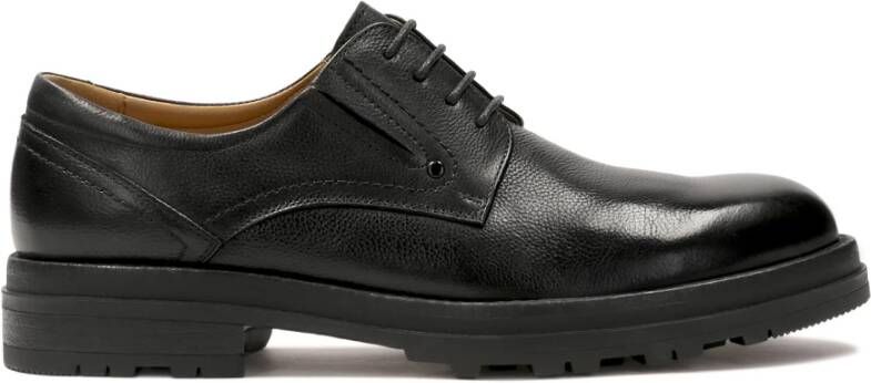 Kazar Zwarte leren casual halfschoenen