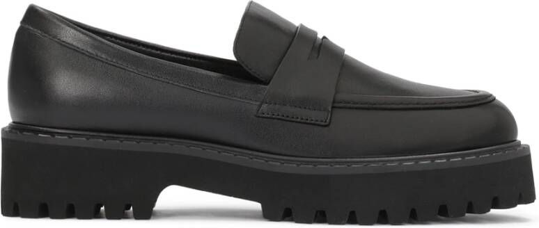 Kazar Zwarte Leren Casual Schoenen met Dikke Zool
