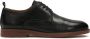 Kazar Zwarte leren halfschoenen met bruine zool - Thumbnail 1