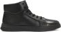 Kazar Zwarte leren sneakers met een hoog bovenwerk - Thumbnail 2