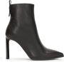 Kazar Zwarte leren laarzen met een slanke hak Black Dames - Thumbnail 2