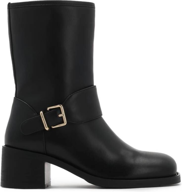 Kazar Zwarte leren laarzen met vierkante neus - Foto 2