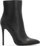 Kazar Zwarte leren laarzen op een slanke stilettohak - Thumbnail 1