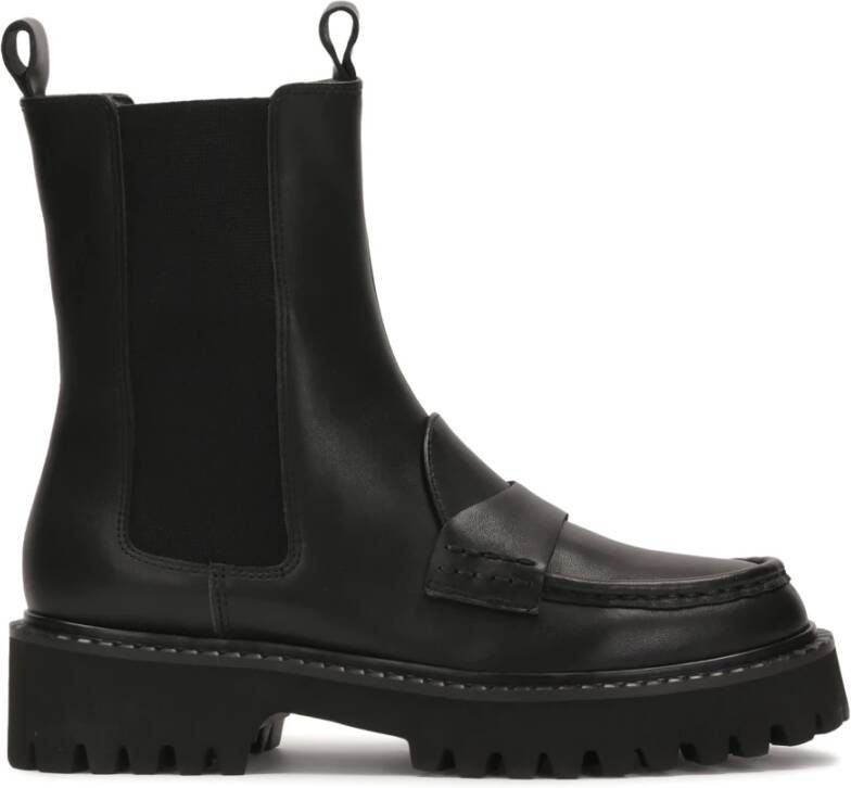 Kazar Zwarte leren loafers